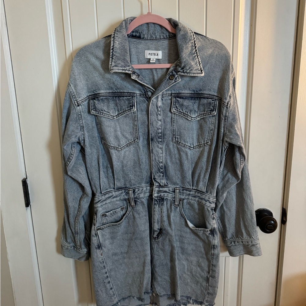 Pistola Light Blue Denim Mini Dress Medium